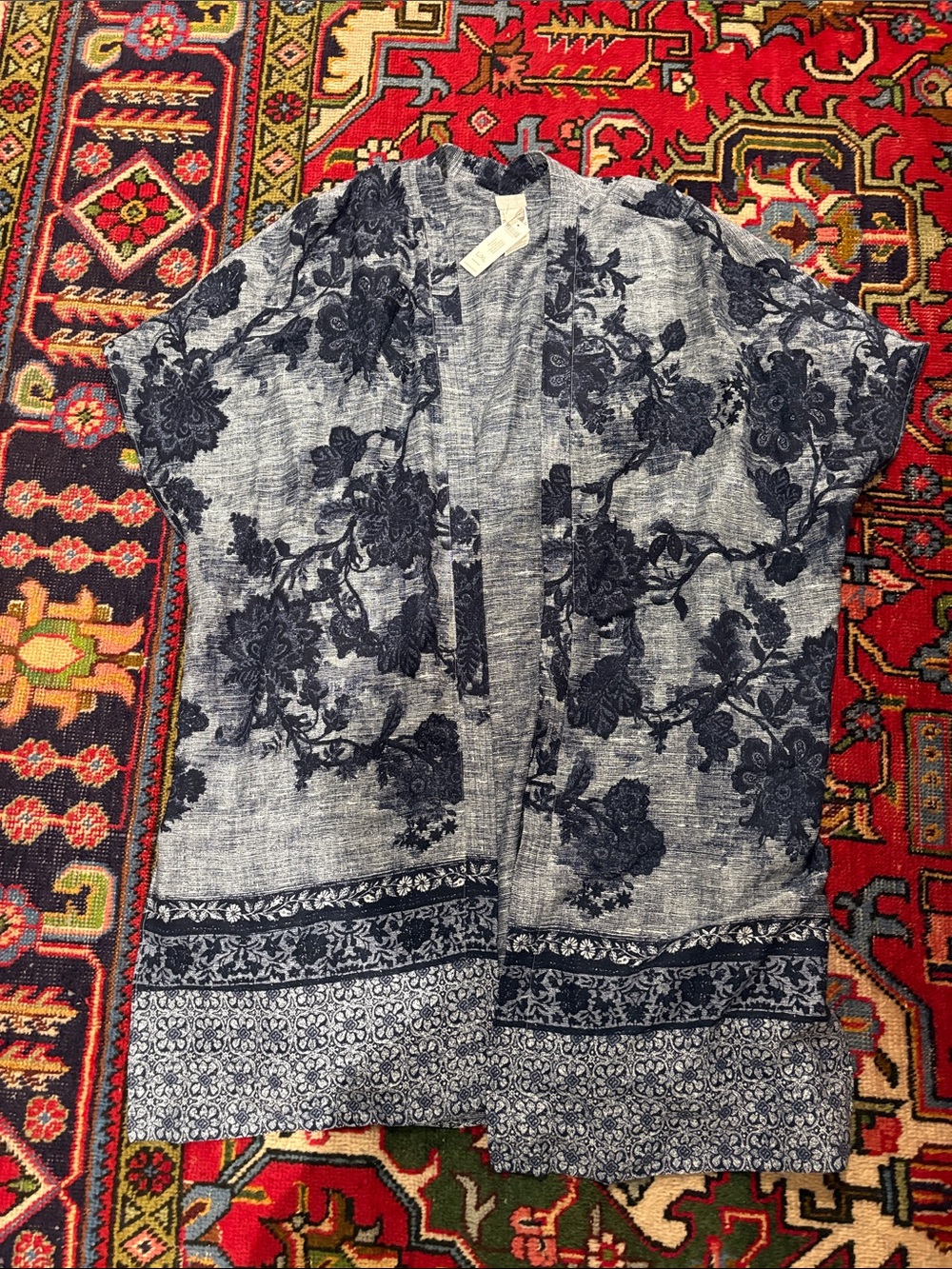 Chico’s NWT Garden of Eden kimono ruana size L/XL